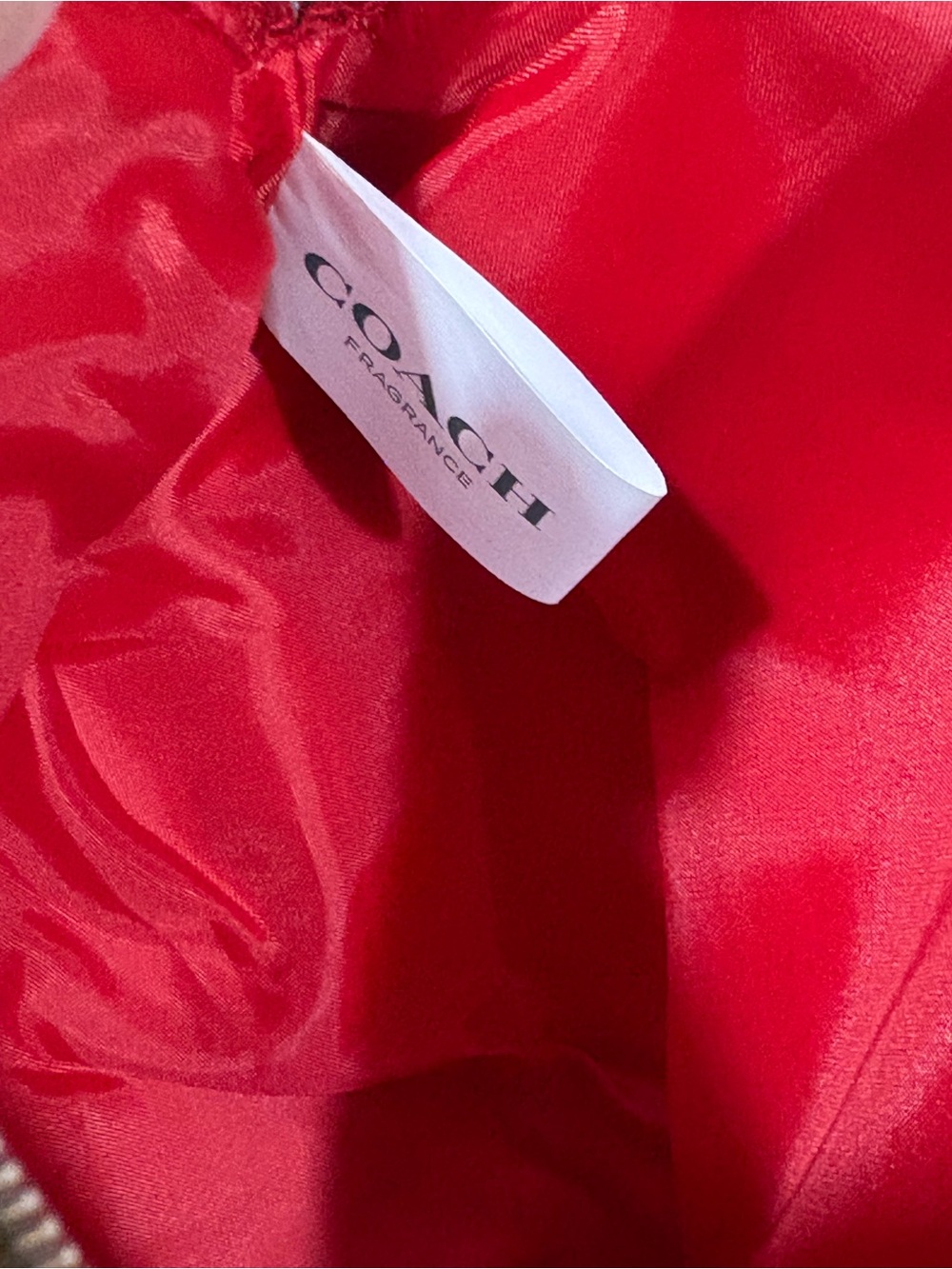 NWOT COACH Red fragrance cosmetic toiletry bag - Picture 2 of 4